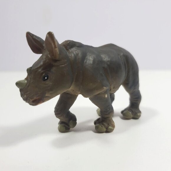 Safari Ltd White Rhino Mom & Baby 1996 Figure Lot - Picture 12 of 16